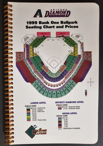 VIntage 1999 Diamondbacks Season Ticket Holder DayTimer / Planner / Calendar NEW Cover