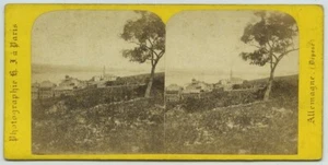 (Allemagne) Stéréo 1860-70 Hippolyte Jouvin. Rhin. Bingen et Assmannshausen. - Picture 1 of 2