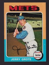 1975 TOPPS BASEBALL SET 158 JERRY GROTE NEW YORK METS EX-MT 0