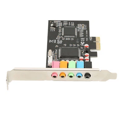 PCIE 5.1 Sound Card 6 Channel Surround Sound Playback Recording 24bit 48KHz Int - Image 1 of 4
