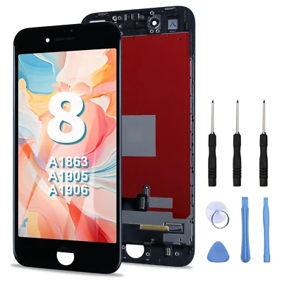 For iPhone 8 Screen Replacement Retina LCD Digitiser Touch Assembly Black - Image 1 of 4