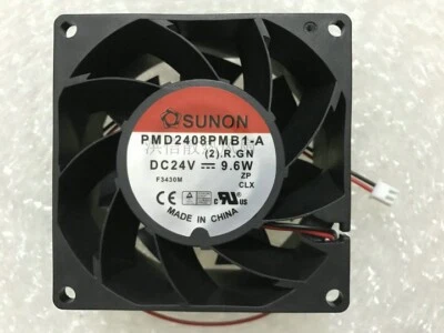 SUNON 8038 PMD2408PMB1-A DC24V 9.6W 80mm inverter cooling fan - Image 1 of 3