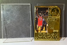 Rare 1999 Michael Jordan Retires Upper Deck 22KT gold card NBA Chicago Bulls