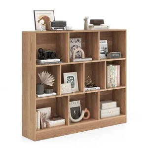 8/10-Cube 3-Tier Bookshelf Storage Organizer Wood Display Shelf Living Room - Picture 1 of 50