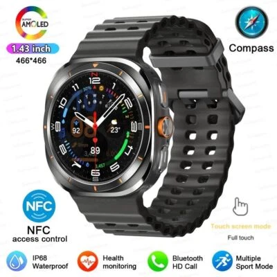 For Samsung New Galaxy Watch 7 Ultra GPS Trackr NFC Smart Watch Men Custom Dial- - Image 1 of 4