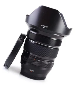 Fujifilm XF 10-24mm F4 R WR OIS XF Fujinon Fuji Lens Front & Rear Cap & Hood - Picture 1 of 16