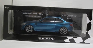 BMW M2 Coupé 2016 blaumetallic Box Minichamps 155 026101 1:18 limitiert 786 Stk. - Bild 1 von 11
