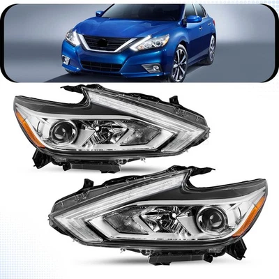 Faro halógeno sin carcasa LED cromada apto para Nissan Altima 2016 2017 2018 Foto 1 de 4