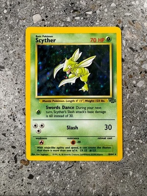 Pokemon TCG Cards Scyther 10/64 Jungle Holo Rare EXC-NM - Image 1 of 4