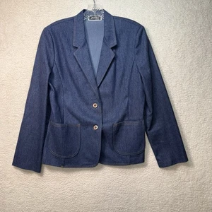 Giacca blazer denim vintage anni 80 donna piccola Union Made modesto cottage - Foto 1 di 7