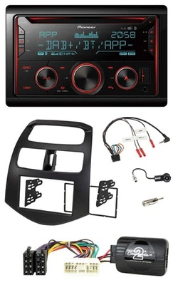 Pioneer 2DIN DAB Lenkrad Bluetooth USB CD Autoradio für Chevrolet Spark KLM 2012 - Bild 1 von 4