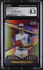 2024 Stadium Club Spencer Strider #SF-13 Special Forces Baseball CGC 8.5 - Picture 1 of 2