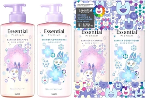 Essential Premium Moist Repair Set NewJeans×Murakami Shampoo 900ml Japan - Picture 1 of 8