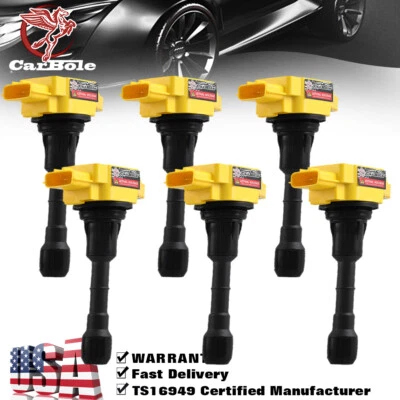 6 件装点火线圈适用于 2016 - 2021 年日产 Maxima 2015 - 2017 年日产 Quest 白金 — 第 1/4 张图片