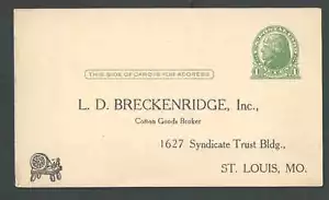 Ca 1928 PC L D Breckenridge Cotton Goods W/Prices For Napkins Cloths See Info - Picture 1 of 2