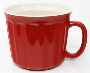 Good Cook Large Red Mug 18 oz Stoneware Oven Microwave Safe Ribbed - Picture 1 of 5