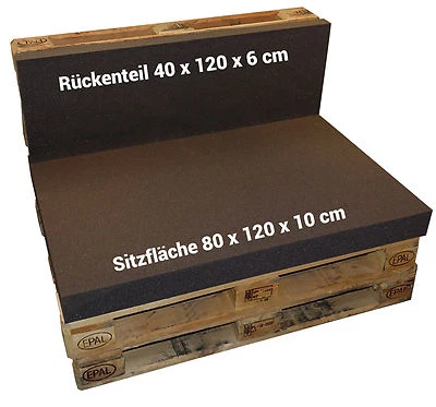 PROSANVITA Palettenkissen Palettenpolster Palettenmöbel Hundekissen Kissen Auflage Schaum