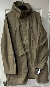 Michael Kors Hidden Hood Water Resistent Coat Size XXL - British Khaki - NEW - Picture 1 of 1