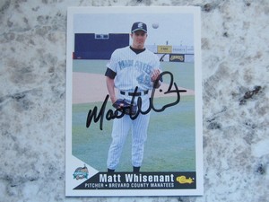 Marlins Matt Whisenant Signed Autographed 1994 Classic Brevard County Manatees