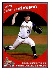 2009 State College Spikes Grandstand #10 Jason Erickson Bonney Lake Washington 