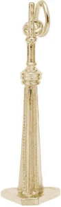 10K or 14K Gold CN Tower Charm by Rembrandt - Picture 1 of 3