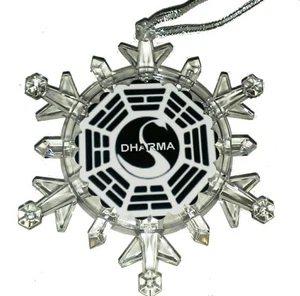 Programa de TV Perdido Dharma Copo de Nieve Luz Multicolor Vacaciones Árbol de Navidad Adorno - Imagen 1 de 2