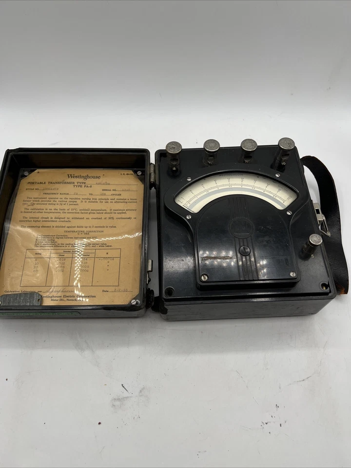 Transformador portátil Westinghouse tipo AMÍMETRO tipo PA-5 frequência 25-135 ciclos - Imagem 1 de 4