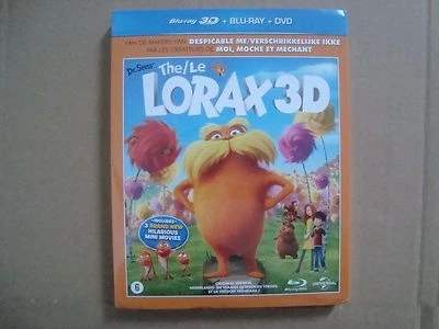 Dr.Seuss THE LORAX 3 Disc blu-ray + 3D BR + DVD + GIANT Poster limited slipcover - Image 1 of 4