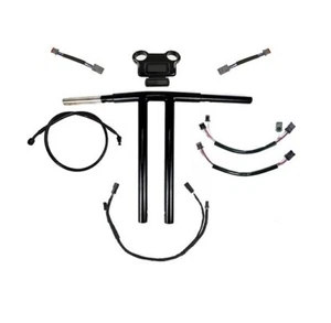 Harley ABS Handlebar kit for 2018-2022 Street Bob 14" Gloss Black "T-Bars" USA!! - Picture 1 of 10