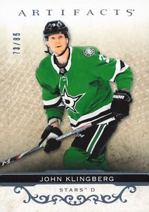 2021 Upper Deck Artifacts #16 John Klingberg /85 Teal Blue   Card TCCCX
