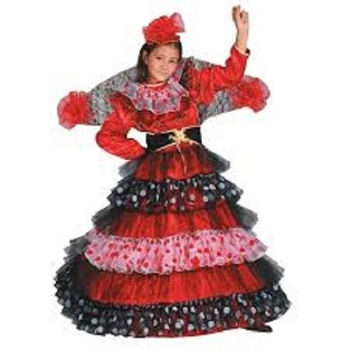 Dress Up America Girl's Flamenco Dancer Costume size 8-10  - Image 1 of 1