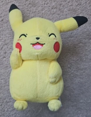 Pokémon Blushing Laughing PIKACHU 9" Stuffed Plush Toy TOMY 2017 FREE SHIPPING  - Image 1 of 4