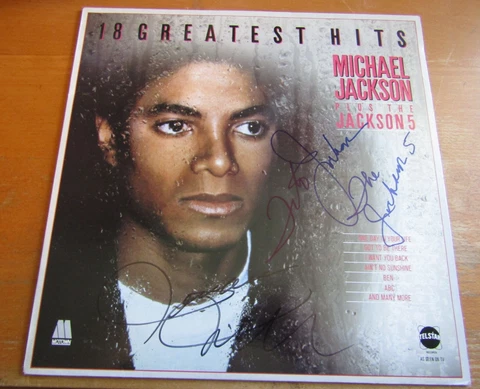 The Jackson Jermaine Jackson + Tito SIGNED Vinyl LP Album + Great Provenance Cover