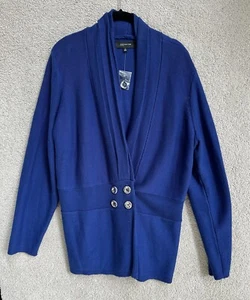 Cárdigan Suéter Suelto Jones New York Para Mujer 1X Azul Cuello en V Suelto Tejido Suave Nuevo con Etiquetas - Imagen 1 de 12