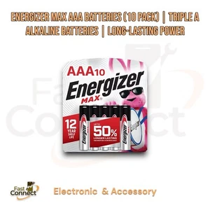 Energizer MAX AAA Batteries (10 Pack) | Triple A Alkaline Batteries - Picture 1 of 4