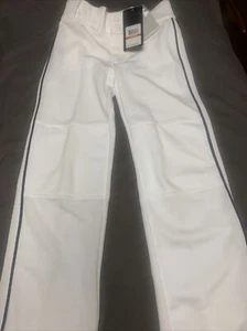New UNDER ARMOUR White Youth Size XS White With Black Stripe Baseball Pants YXS - Picture 1 of 4