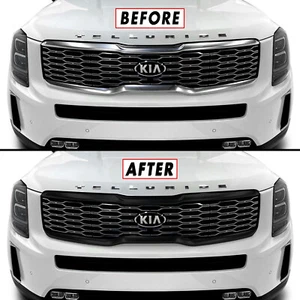 Superposición cromada Delete Blackout para Kia Telluride 2020-22 borde de parrilla delantera - Imagen 1 de 3