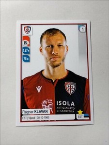 2019/20 CAGLIARI RAGNAR KLAVAN N 100 SANDWICH FOOTBALLERS FIGURE NEW WITH VELINA