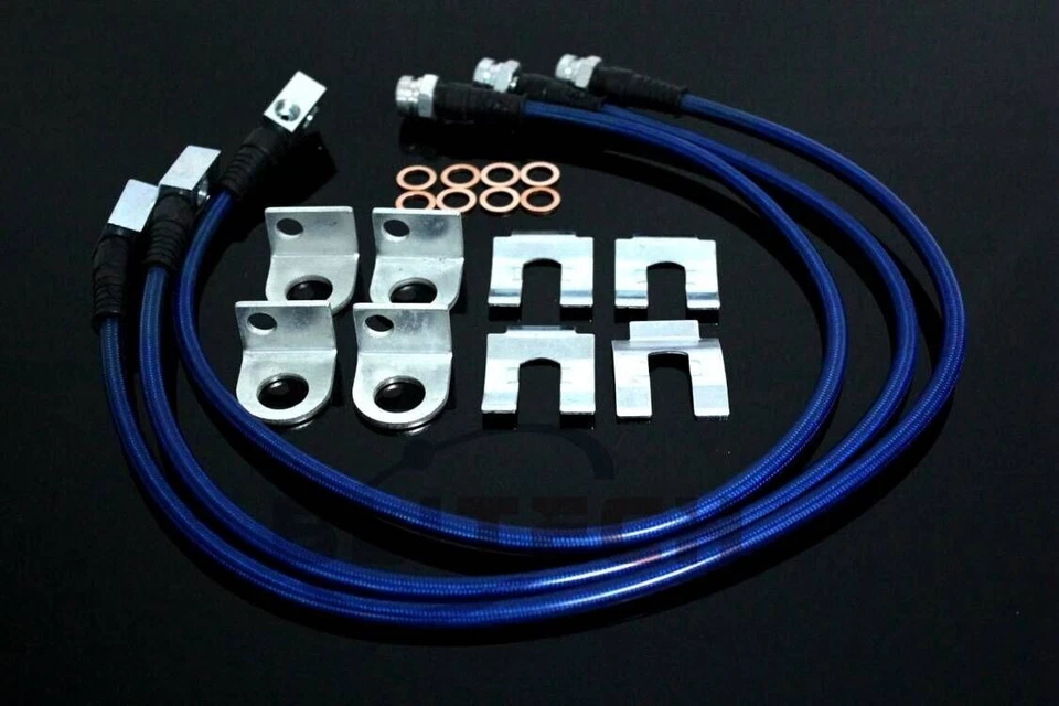 Línea de freno delantera y trasera extendida de acero inoxidable apta para Jeep TJ Y XJ 1987-2006 y XJ Foto 1 de 1