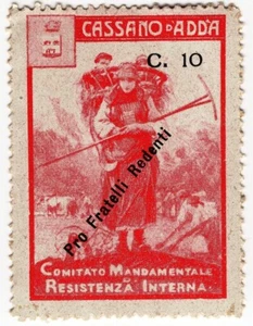 ER3604 - Resist.Int. Cassano d'Adda - Fratelli redenti - Contadina - rosso - Picture 1 of 1