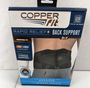 Copper Fit Rapid Relief 3-In-1 Hot/Cold Therapy Back Support One Size Fits Most - Picture 1 of 4