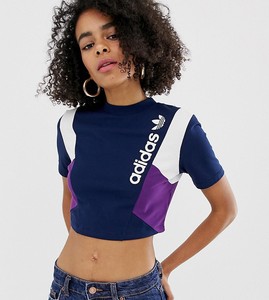 adidas crop top blue
