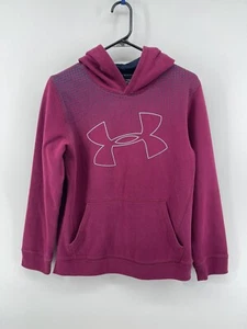 Under Armour Girls Pullover Hoodie Sweatshirt Size Youth Large YLG Purple - Picture 1 of 7