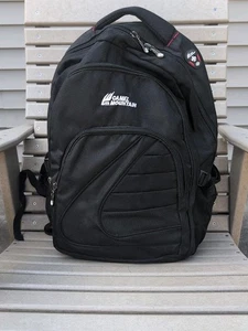 Camel Mountain Backpack Black LB19051 20 inch Height 3 Zipper Sections GUC - Picture 1 of 9