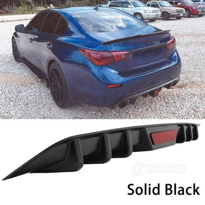 Black Shark Fins Rear Diffuser Bumper Spoiler Lips For Infiniti M35 M35h M37 M45 - Imagen 1 de 4