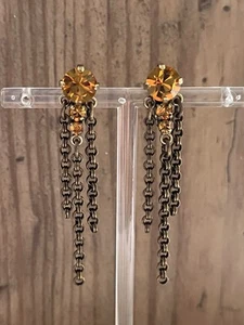Konplott Ohrringe Ohrclip Gelb Boho Hippie vintage - Bild 1 von 5