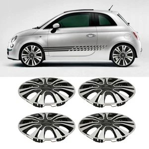 4PCS 15in Wheel Hubcap Rim Cover ABS Wheel Protective Cover Replacement For 500 - Picture 1 of 12