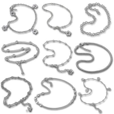 Silberdream Diversi Design Fußketten 25cm fino A 27cm 925er Argento SDF2901JX - Immagine 1 di 4