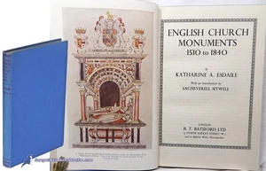 English Church Monuments 1510-1840 by Katharine A. ESDAILE: VG+ 1st ed. 89508 - Picture 1 of 3