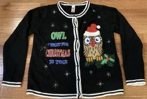 FEO Suéter de Navidad para Mujer Talla S (4-6) "Búho Quiero Para Navidad Eres Tú" - Imagen 1 de 24
